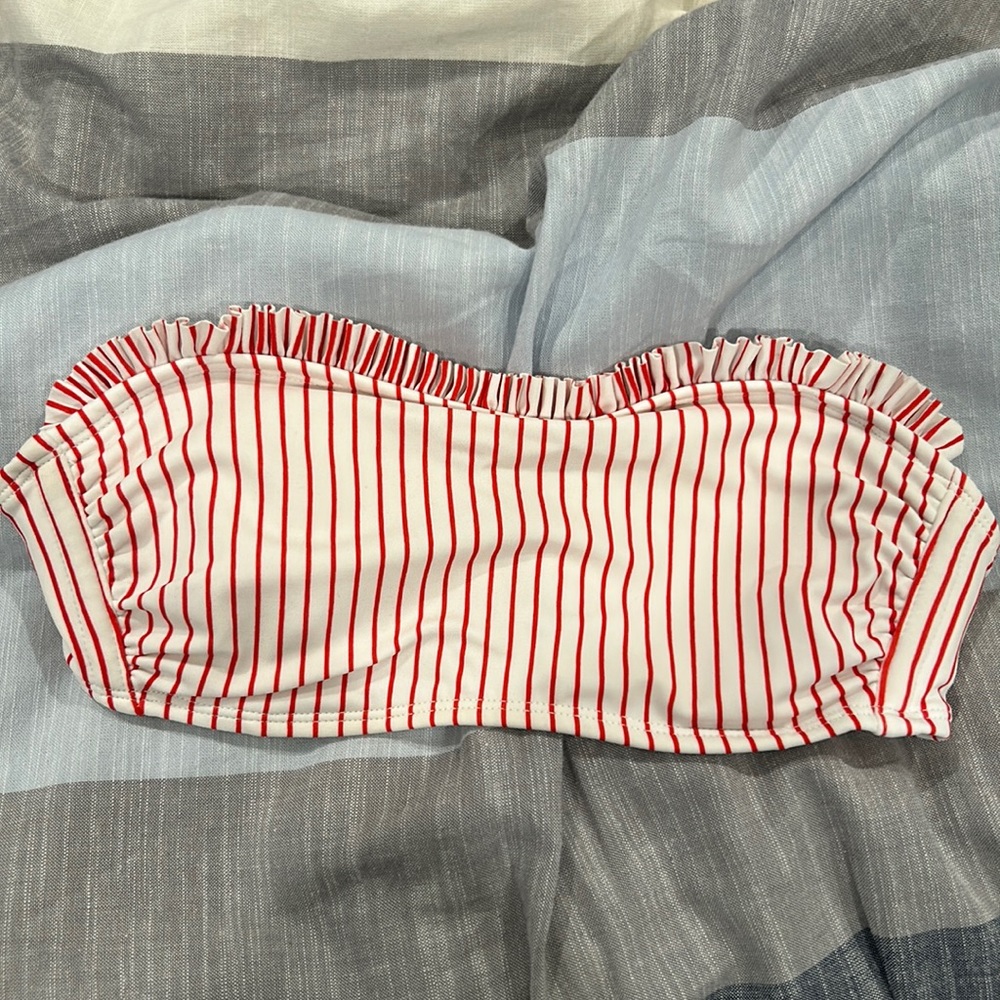 Red&White striped swimsuit top/straps included/ xhilaration brand/Small